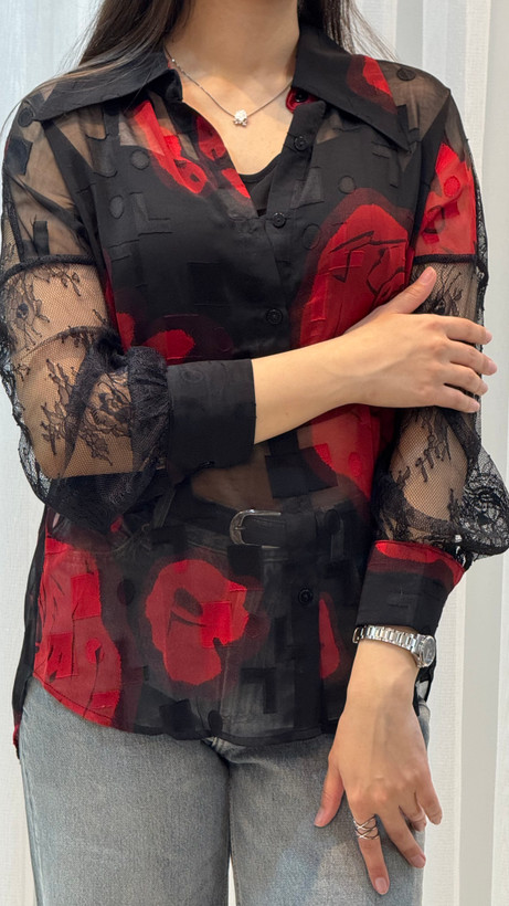 خرید شومیز حریر گیپور