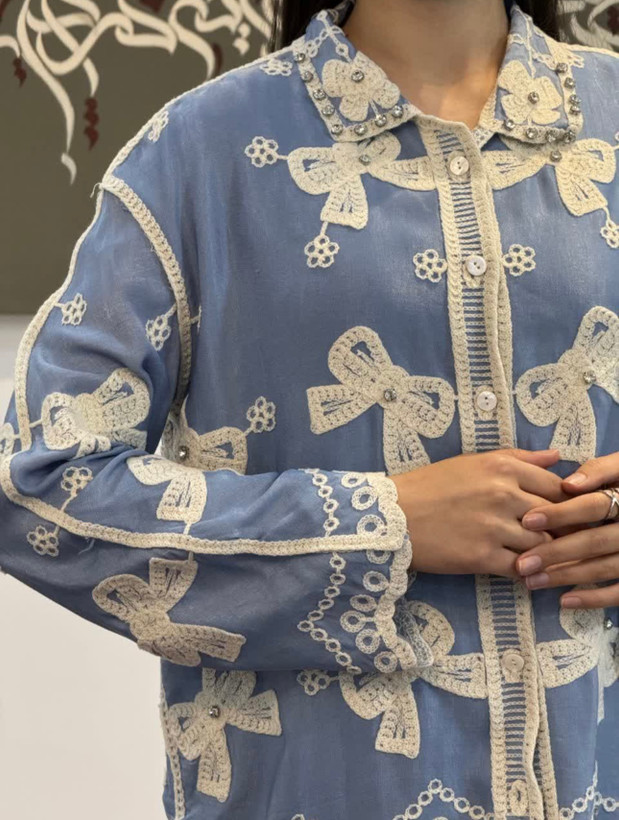 خرید شومیز وارداتی ساتن بیرونی ترند امسال