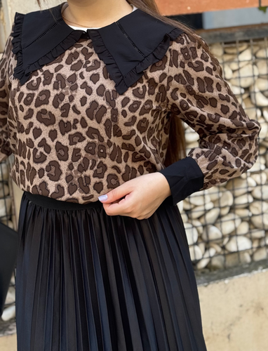 شومیز پلنگی کرپ همیشه ترند