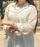 شومیز نگین دار حریر مدل نسترن